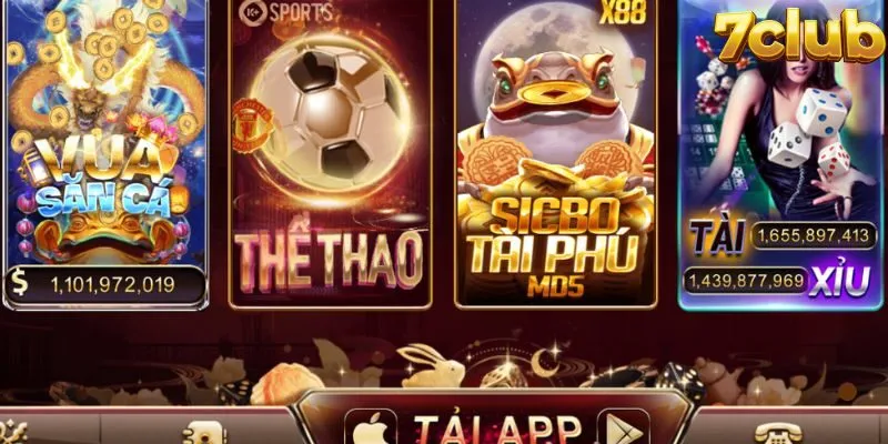 7club sở hữu kho tàng game cá cược đồ sộ